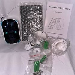 4-Pc Solar Home Security & Lighting Bundle – 2K Wireless Camera & Wall Lamps 
