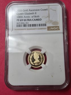 2026 Gold Ascension Crown Queen Elizabeth II NGC PF69
