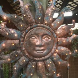 19” Copper-Wire LED  ‘Sun’ Garden Decor