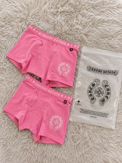 Pink Chrome Heart boxer shorts