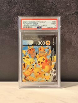 2021 Pokémon Pikachu V-UNION SWSH140 PSA 9 Celebrations Black Star Promo