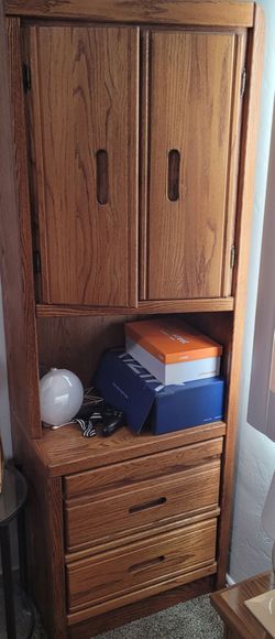 TWO wooden cabinets