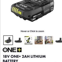Ryobi 18V One+ Lithium 2Ah battery