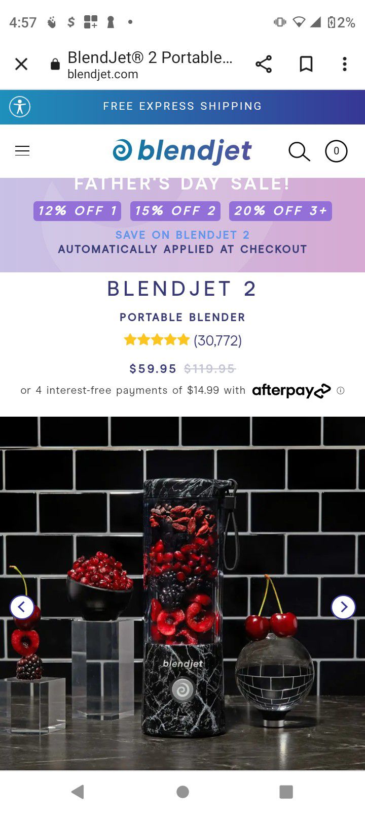 Blendjet 2 The Original Portable Blender Cordless