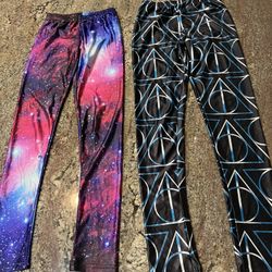 Silky leggings costume Halloween universe And geometric women’s juniors approximately size XS $10 for Both
