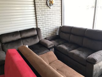 2 pc Living Room Set, Sofa and Loveseat