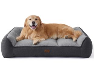 Large Orthopedic Dog Bed with Bolster Sides