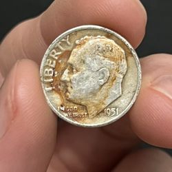 1951-D 90% Silver Dime