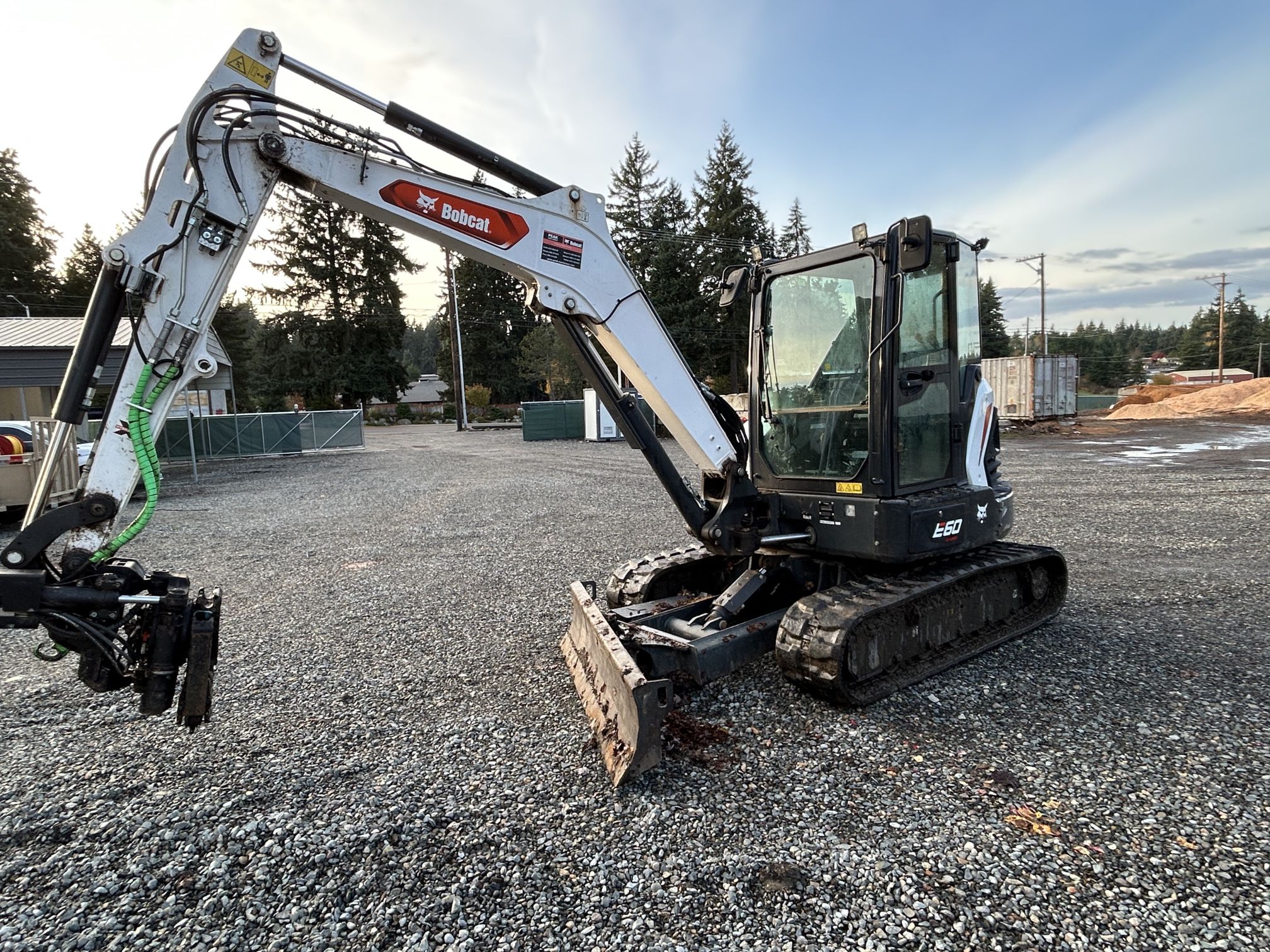 2021 Bobcat E60 Excavator W/ Steelwrist System And 7 Attachments