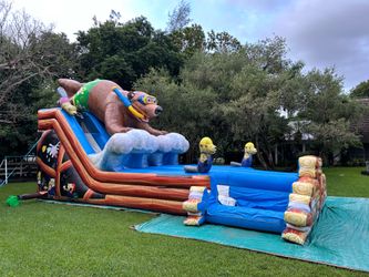 Water Slide Dual lane Double pool 22 Ft High, Excellent Condition Heavy Duty Commercial