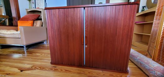 Balt Tambout Door Conference Cabinet With Locking Doors