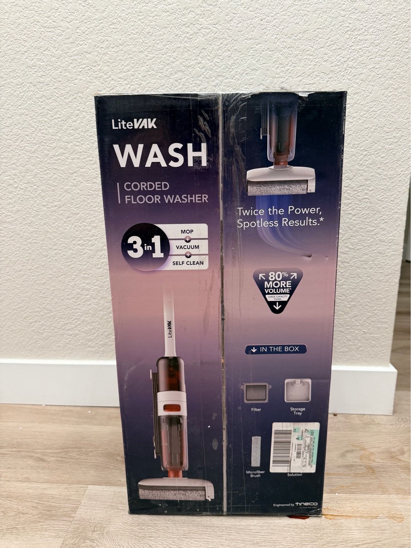 LiteVak Wash 3 in 1 Vacuum, Mop & Self Clean System by Tineco