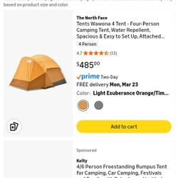 The Northface WAWONA 4 Camping Tent