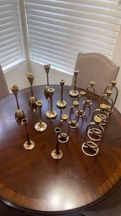 Gold  accent candle holders