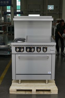 NSF Electric Range Oven 2 Burner 24 Ins Griddle TC-ER36-24G