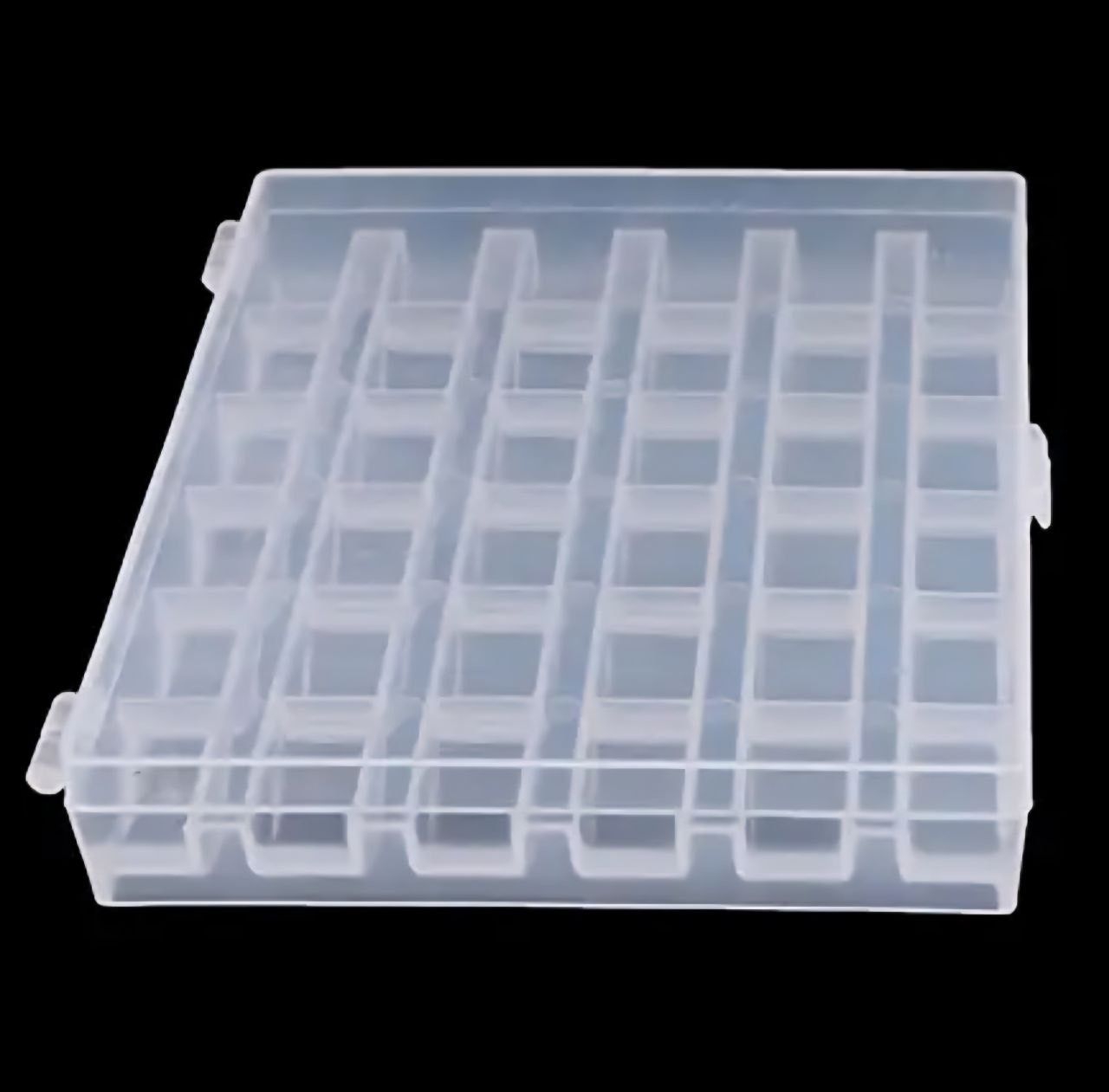 36 Slots Empty Bobbins Spools Box, Plastic Sewing Machine Bobbin Case Covers, Durable Storage Case for Sewing Crafts Accessories