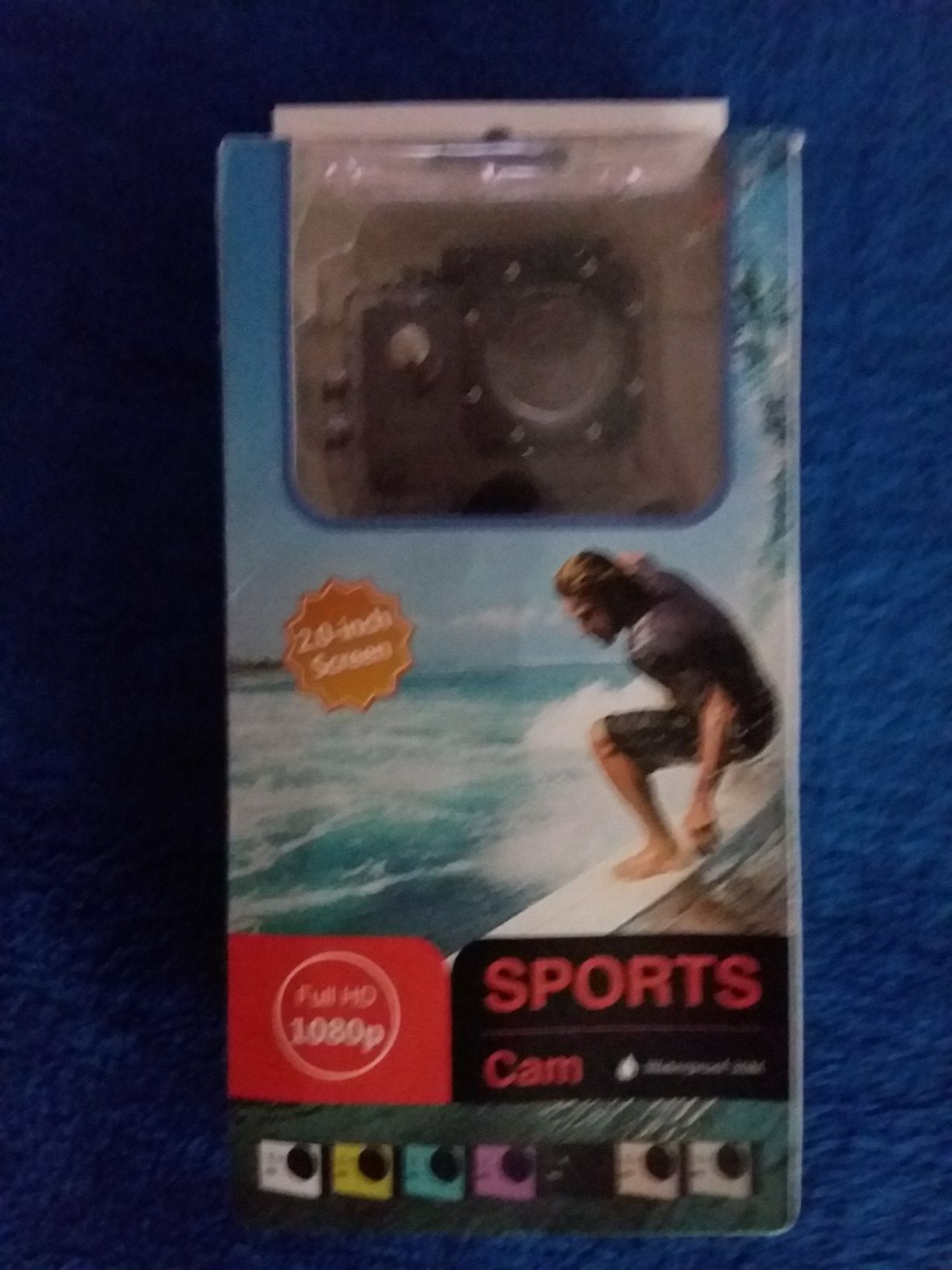 HD 1080 WATERPROOF ACTION CAMERA WITH TRIPOD INCLUDED.