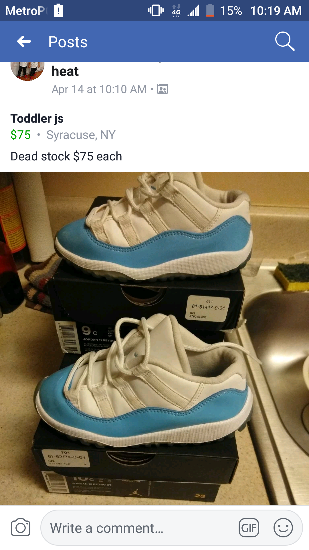 Jordans toddlers size 9c and 10c