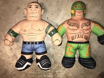 Vintage wwe wrestling plush dolls