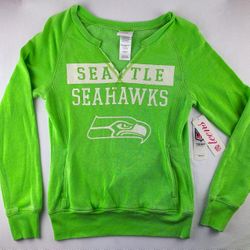 Seattle Seahawks Teen Girl, Bright Green Sweatshirt M 7/9