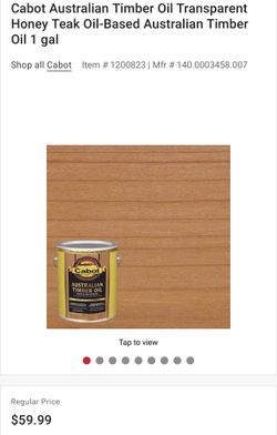Cabot Australian Timber Oil Transparent Honey Teak Oil-Based Australian Timber Oil 1 gal