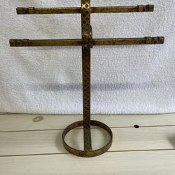 antique Victorian brass freestanding hand towel rack
