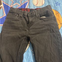 Black washed levi’s jeans