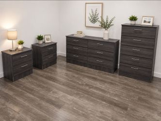 Dresser,  Chest And 2 Nightstands  - Cómoda,  Gavetero Y 2 Mesitas de noche
