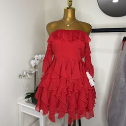 Vestido Off Shoulders Rojo