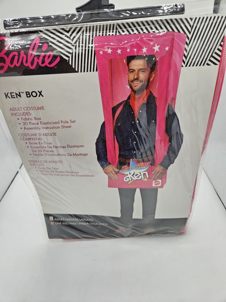 NEW Adult Barbie KEN DOLL In BOX Halloween Costume One Size Fits Most