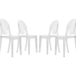 4 Clear Modway Casper Modern Acrylic Stacking decorative pieces *will sell separately*   4 Clear Acrylic pieces $50 EACH $200 for all 4  21"D x 22"W 