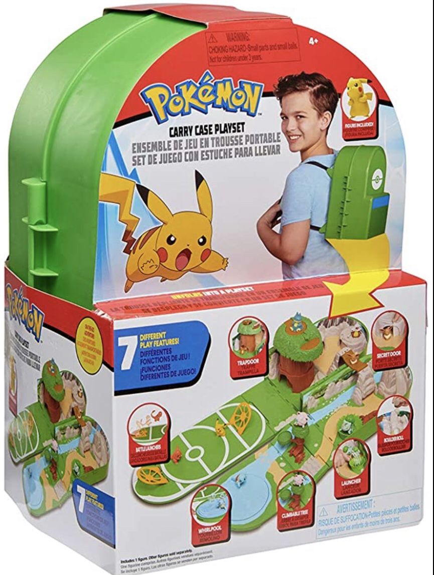 New Pokémon Backpack Playset Pikachu Carry case