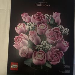Pink rose Lego set