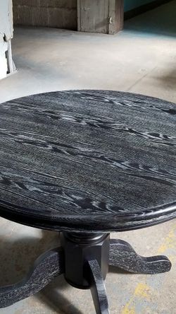 Solid Oak Wood Table With "Cerused Finish"