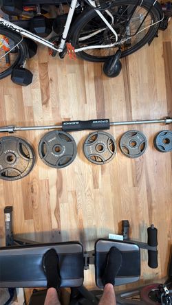 300 lb Fitness Gear Barbell Set