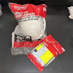 Milwaukee Hard Hat & Milwaekee Safety Vest