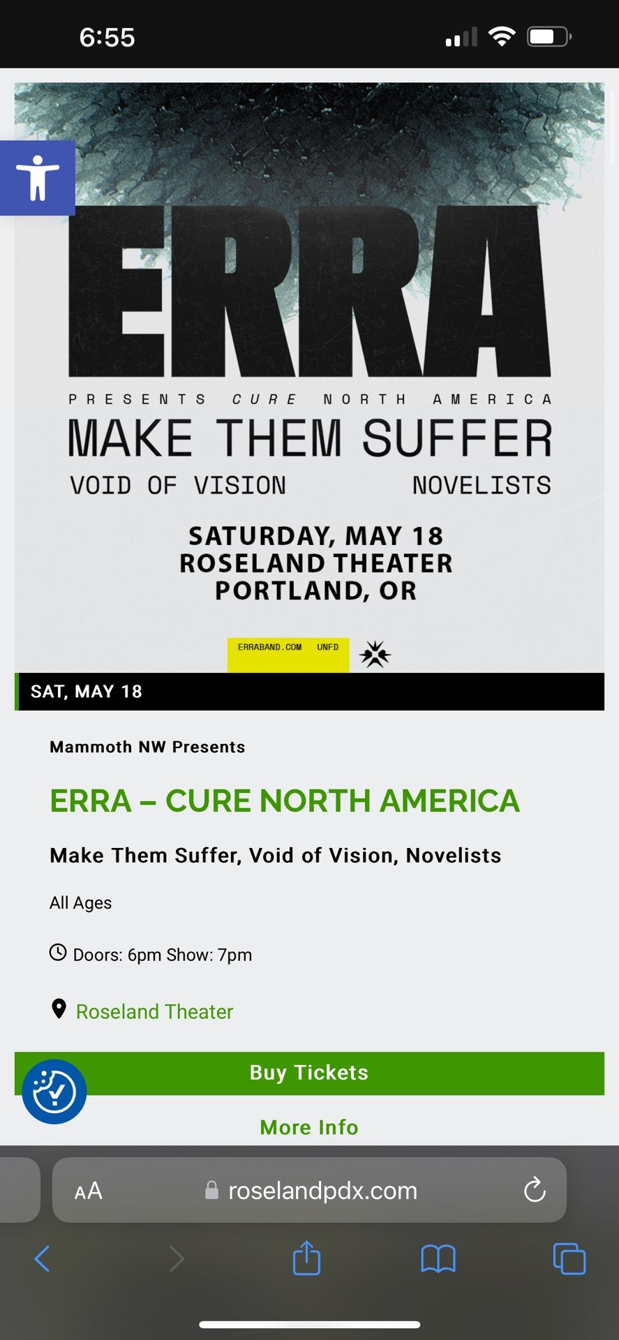 ERRA, Make Them Suffer, Void Of Vision & The Novelists Tickets For Sale.
