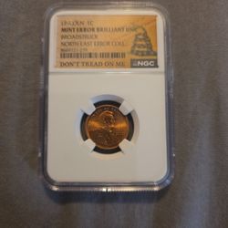 2000 Lincoln Cent with a mint error, certified by NGC