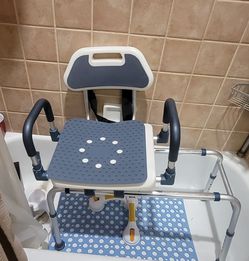 Shower tub slide transfer chair