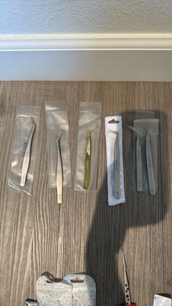 ✨ 6 PCS MIXED PROFESSIONAL LASH TWEEZERS – NEW