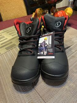 New Men Work Boots  Steel Toe Boots Size 9
