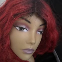 Red Ombré Synthetic Heat Resistant Wig