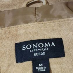 Sonoma Women's Medium Suede Leather Jacket 