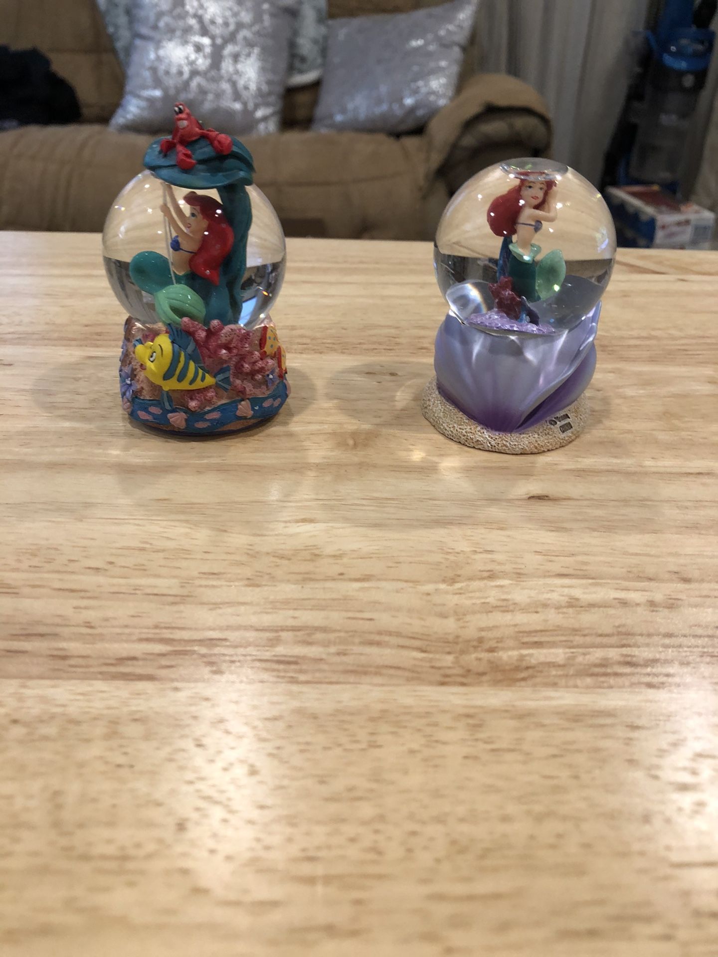 Cinderella and Ariel Snow Globes Disney