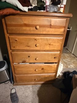 5-Drawer and night stands solid wood