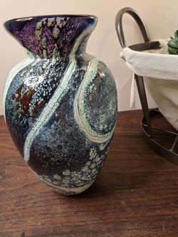 Vintage Studio Art Glass 18” Vase