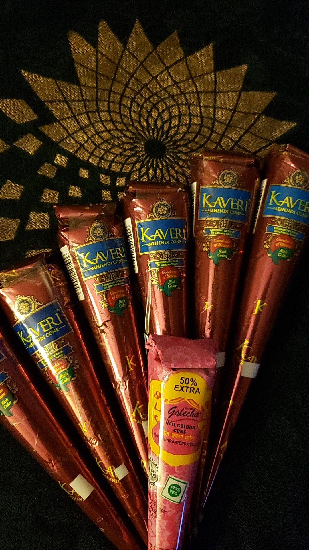 7 Henna Cones