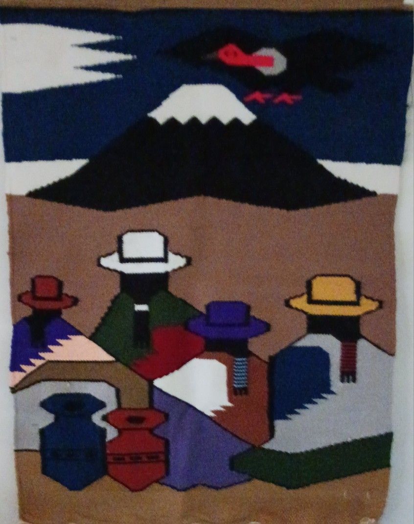 Vintage Ecuadorian wall hanging