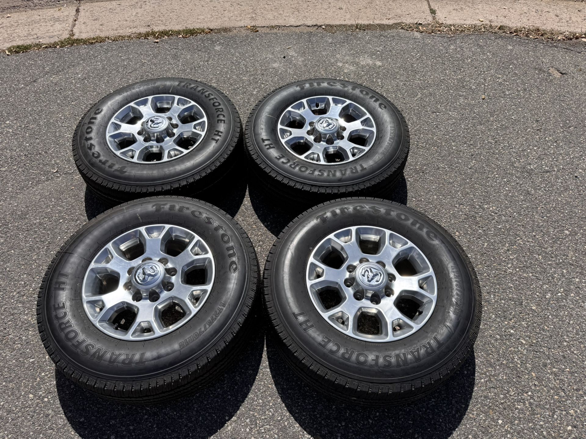 New Ram 2500 18” wheels and LT 275 70 18 tires 