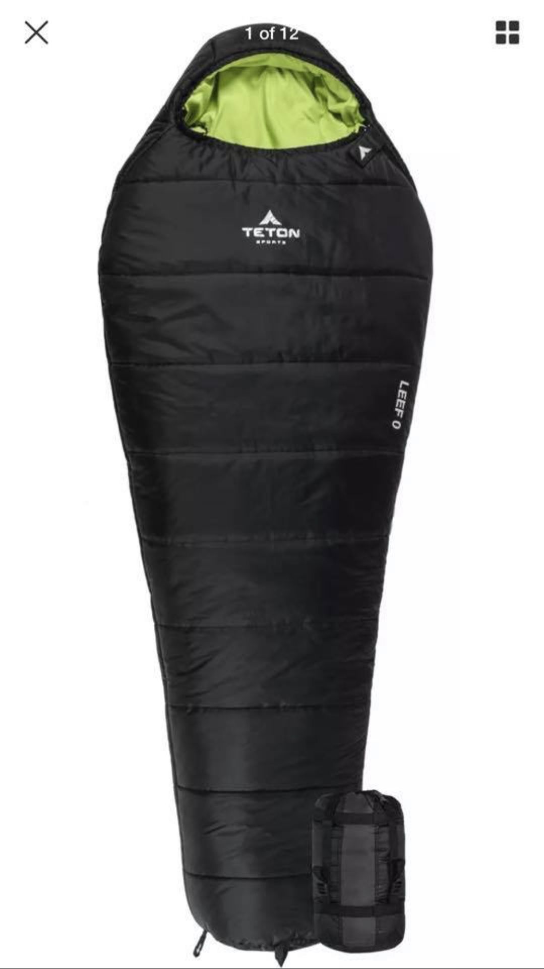 TETON Sports LEEF Lightweight Scout Mummy Sleeping Bag; Great for Hiking,